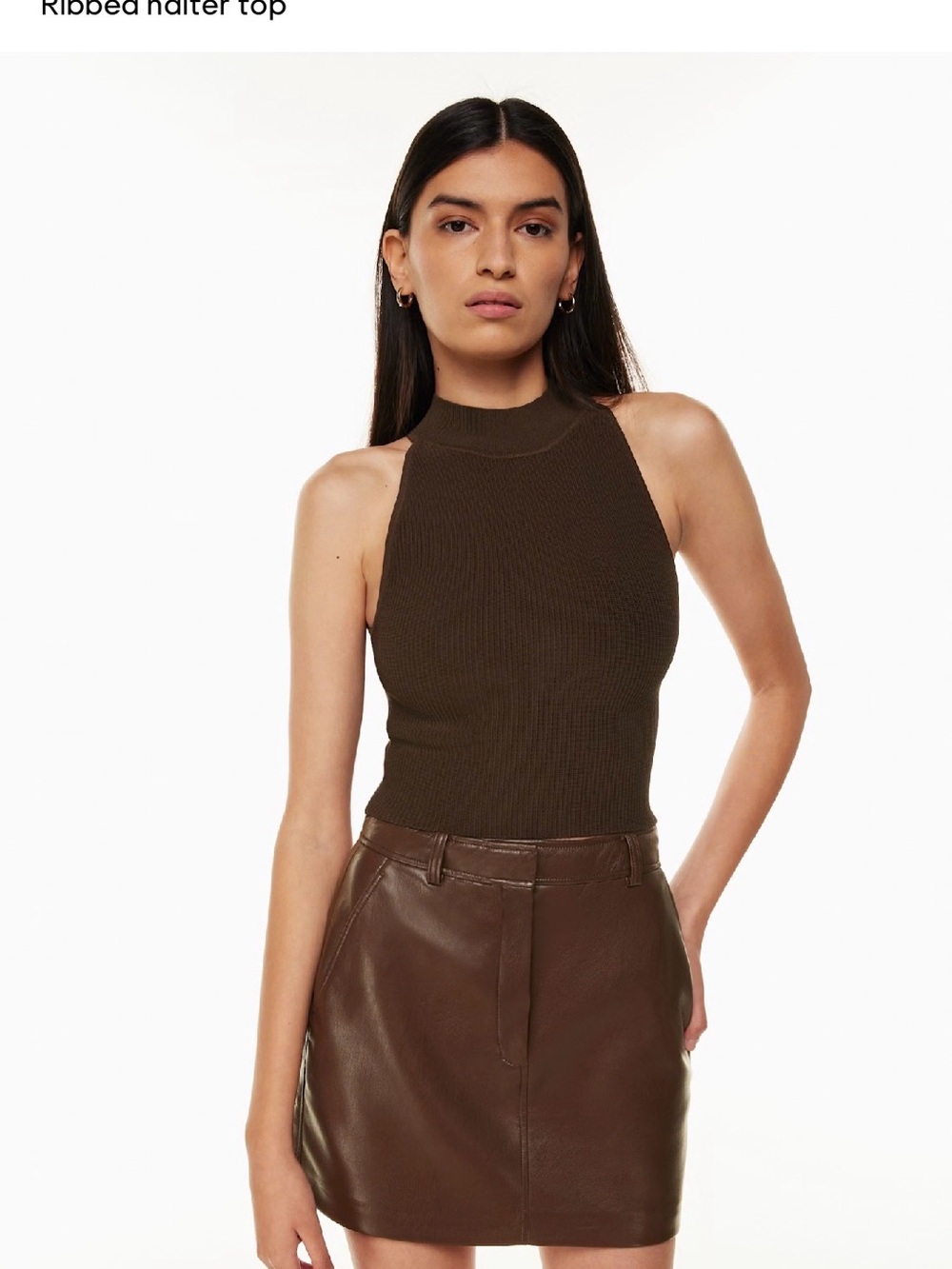 Babaton Sculpt Knit Ribbed Halter